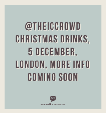 Save the date for our Christmas drinks